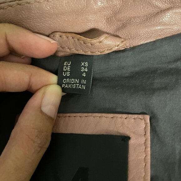 Mauritius Leather Sofia Jacket in Foggy Rose in XS EUC - Picture 7 of 8
